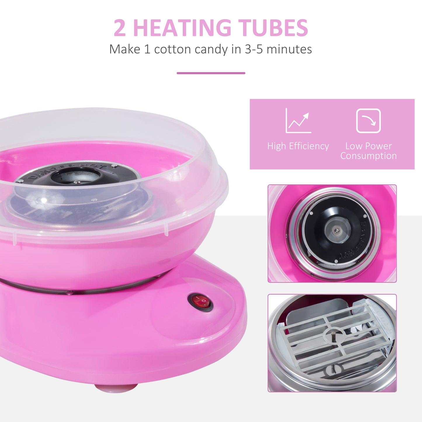 Cotton Candy Machine Electric Gadgetry Floss Sugar Equipment Pink
