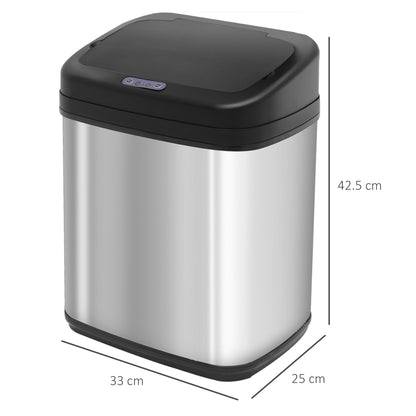 Automatic Sensor Dustbin Stainless Steel Rubbish Waste Bin Trash 20L