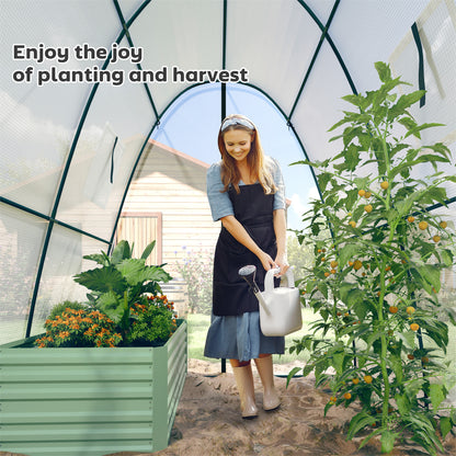 Portable Greenhouse Gardening Plant Hot House with 2 Doors, White