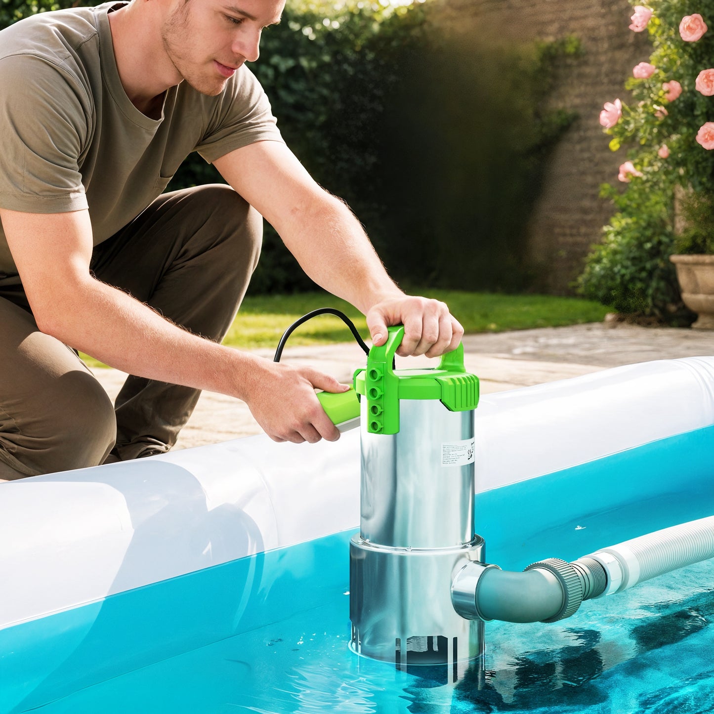 1100W Water Pump with Float Switch, 18500L/H Electric Sump Pump
