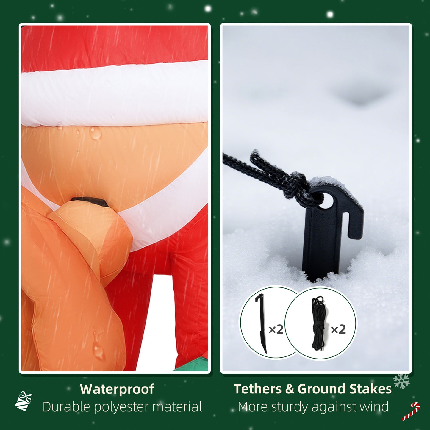 Blow Up Hanging Christmas Decoration with Built-in LED Lights