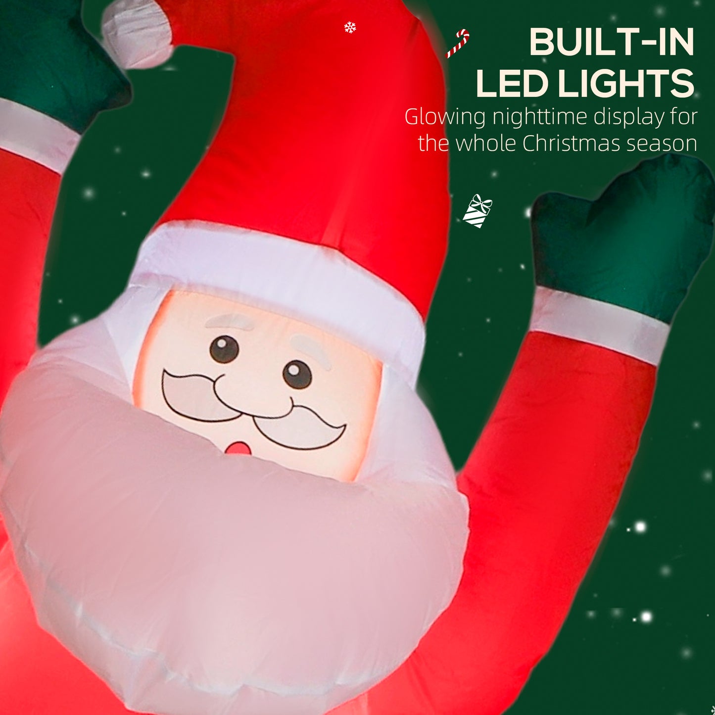 Blow Up Hanging Christmas Decoration with Built-in LED Lights