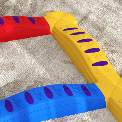 12-Piece Kids Balance Beam, Stepping Stones with Non-Slip Foot Pads
