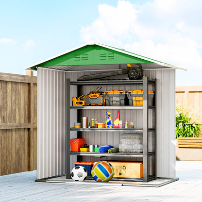 6.5x3.5ft Metal Garden Shed for Garden, Green