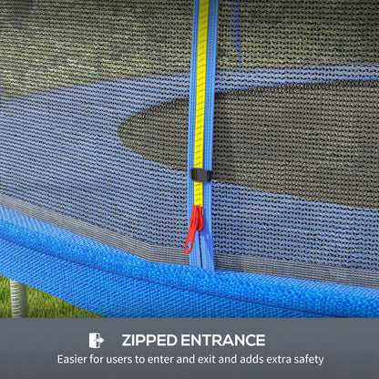 10ft Trampoline Net Replacement Safety Net with Zipped Door, Blue