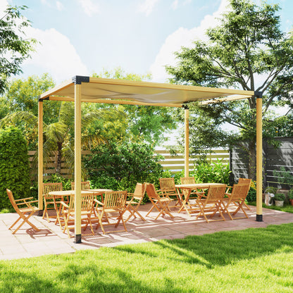 Pergola Kit with 3-Way Corner Brackets & Post Base for 92mm Lumber