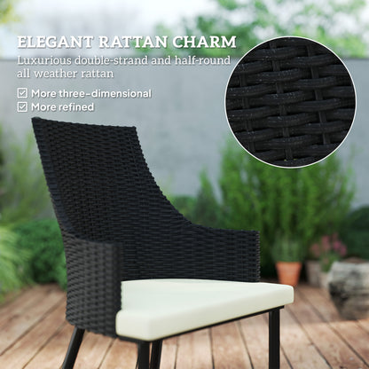 6 Seater Garden Furniture with Cushions, Parasol Hole, Cream White