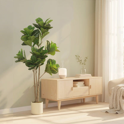 180cm Artificial Fiddle Leaf Fig Tree, Realistic Fake Plant, Green