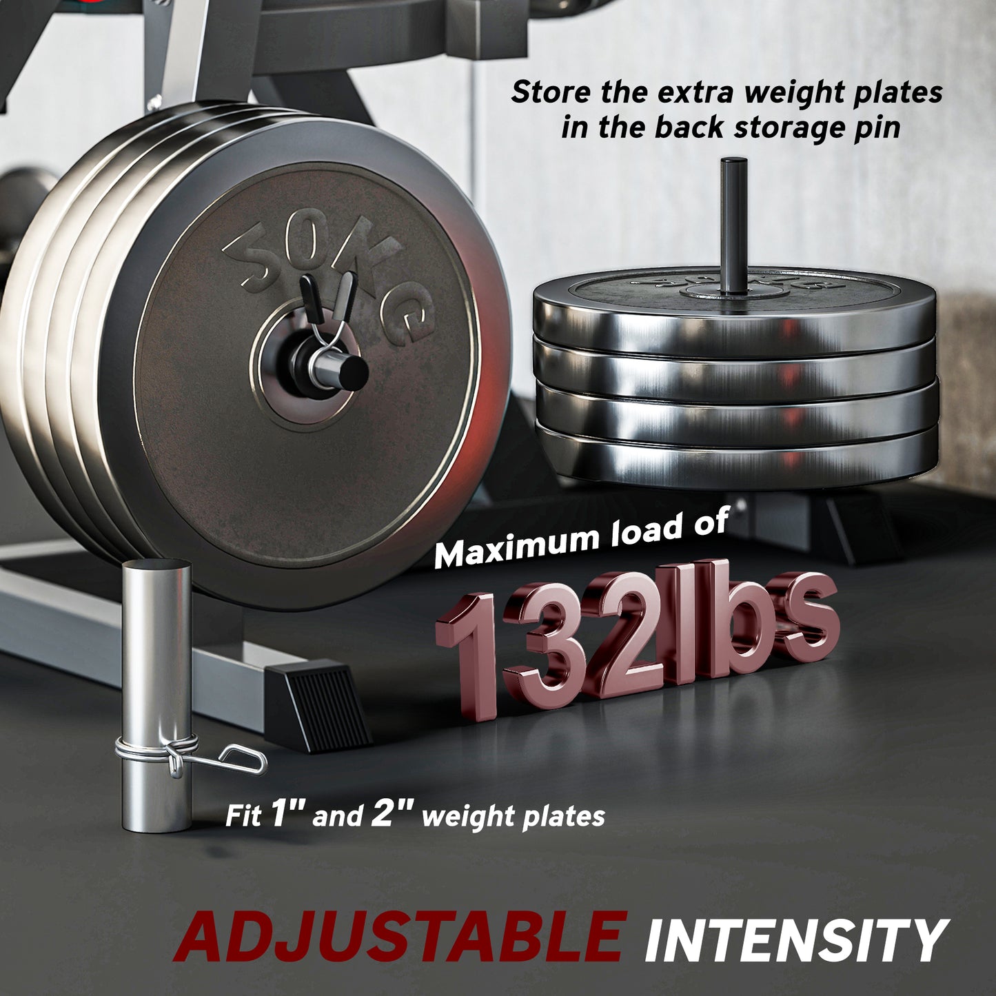 Adjustable Calf Raise Machine for Leg Extension and Curl Machine