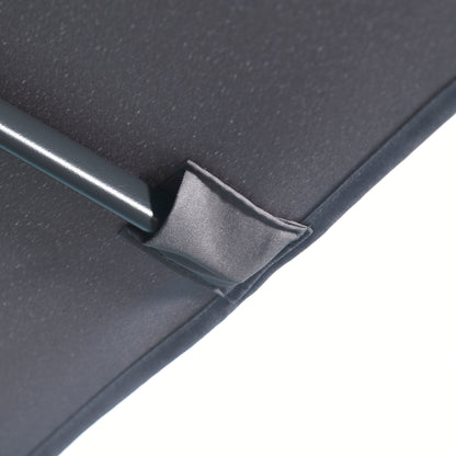 Balcony Half Parasol Semi Round Umbrella Patio Crank Handle (2.3m, Grey)- NO BASE INCLUDED