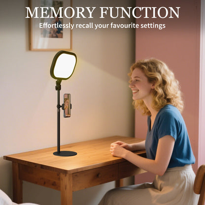 Bedside Table Lamp with 5 Colour Modes & 10 Brightness Levels, Black