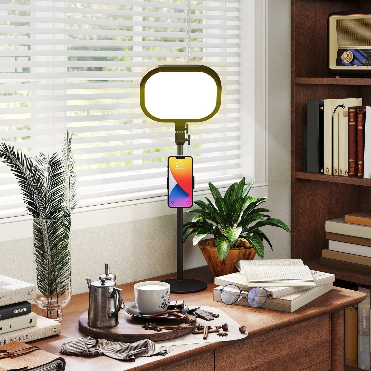Bedside Table Lamp with 5 Colour Modes & 10 Brightness Levels, Black