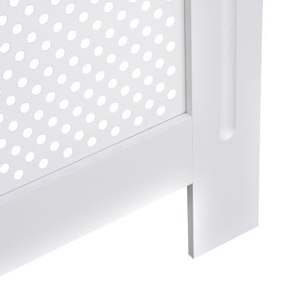 Radiator Cover Heating Cabinet Solid MDF Small Sized White Modern Home