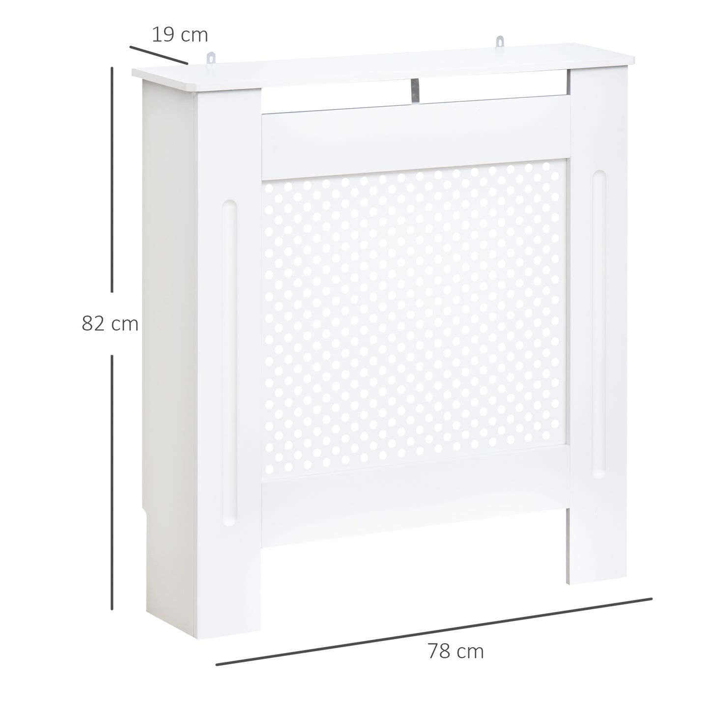Radiator Cover Heating Cabinet Solid MDF Small Sized White Modern Home