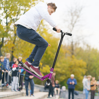 Stunt Scooter Entry Level Tricks Scooter for 14+ Beginners, Purple