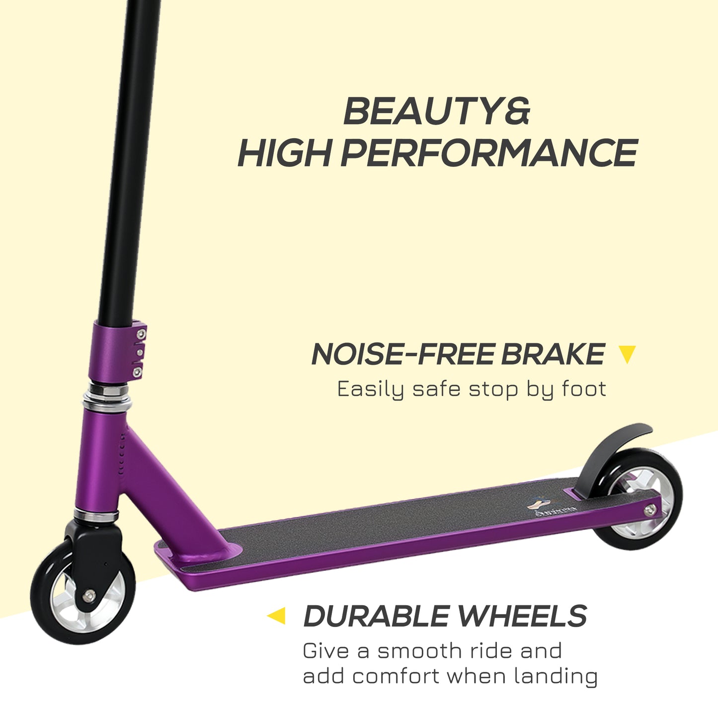Stunt Scooter Entry Level Tricks Scooter for 14+ Beginners, Purple