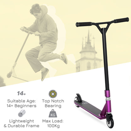 Stunt Scooter Entry Level Tricks Scooter for 14+ Beginners, Purple