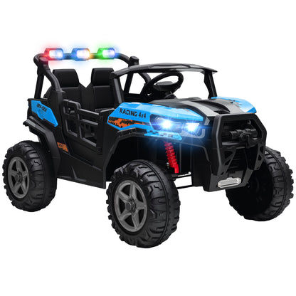 24V Electric Ride on Car, 2-Seater Kids Electric Truck, Blue