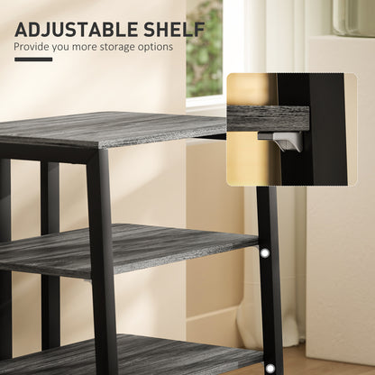 HiFi Rack Stand w/ 4-Tier Record Player Stand Dark Grey