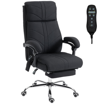 Vinsetto Vibration Massage Office Chair with Heat, Footrest, Black