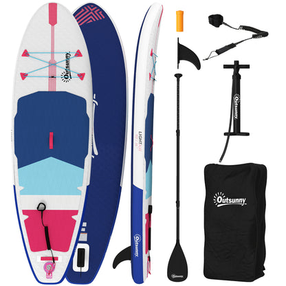 Inflatable Stand Up Paddle  Extra-Wide SUP with Non-Slip EVA Deck, Adj Aluminum Paddle