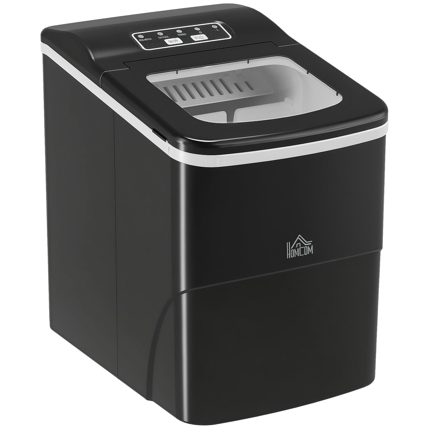 Ice Maker 12kg/24H Production with Scoop Basket for Home /Black