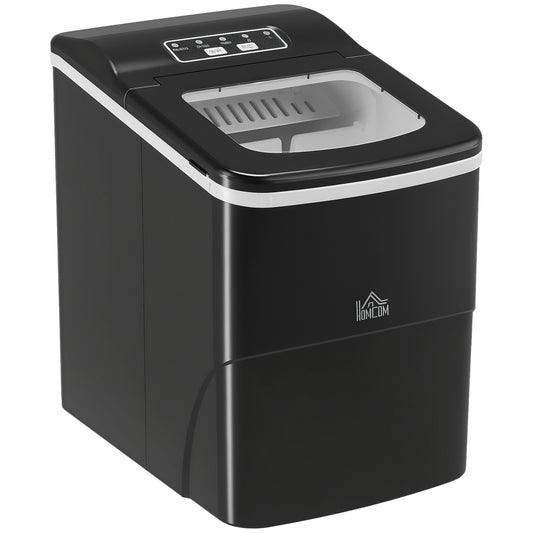 Ice Maker 12kg/24H Production with Scoop Basket for Home /Black