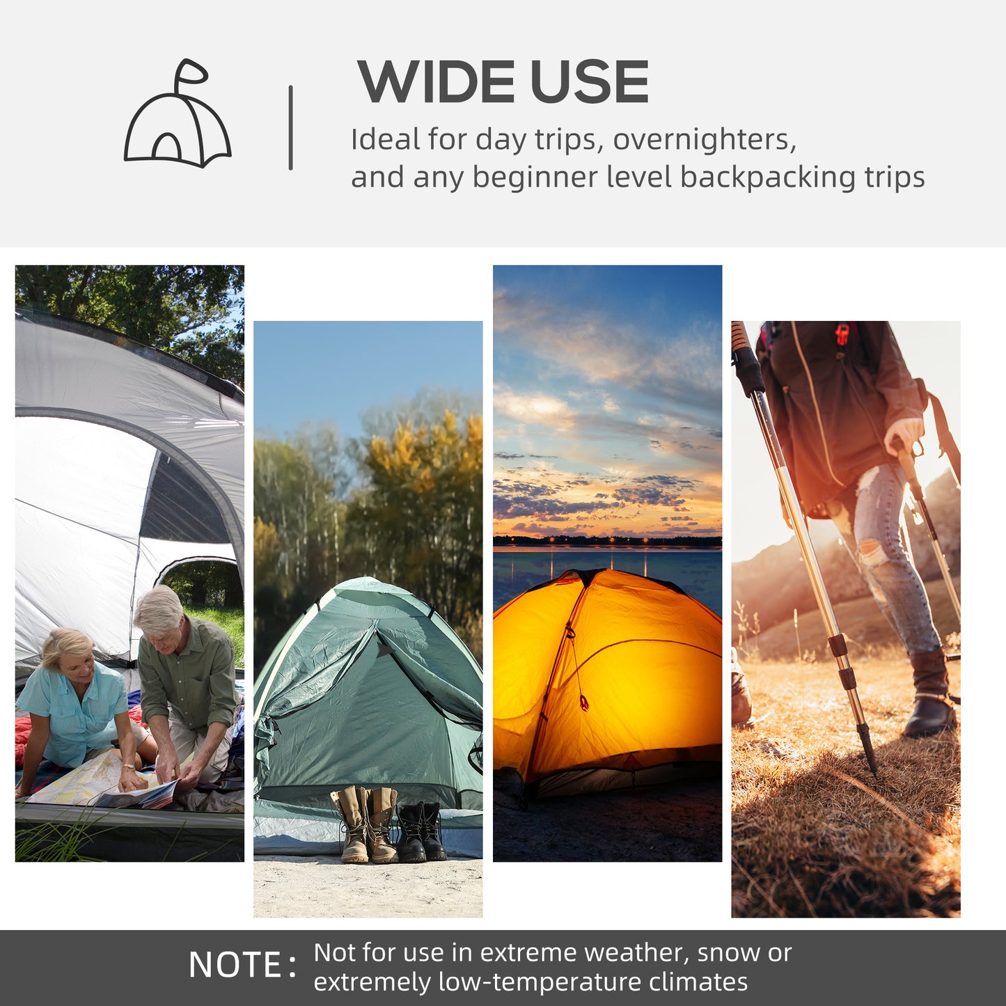 Dome Tent for 6-8 Person Camping Tent w/ Zipped Mesh Doors Lamp Hook