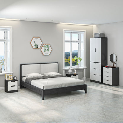 2 Drawer Bedside Tables Set of 2 with Storage Nightstands for Bedroom