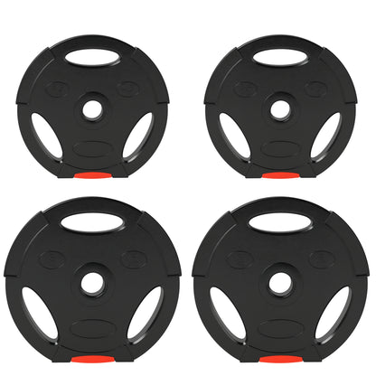 Olympic Weight Plates Set for Home Gym, 2 x 5kg, 2 x 2.5kg, Black