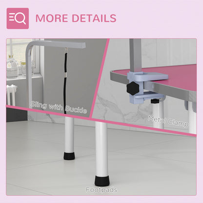PawHut Foldable Dog Grooming Table Adjustable Arm 81x49x80 cm
