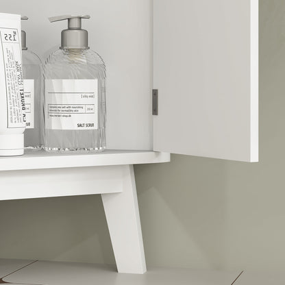 Slim Bathroom Storage Unit, Bathroom Cabinet with Doors, White