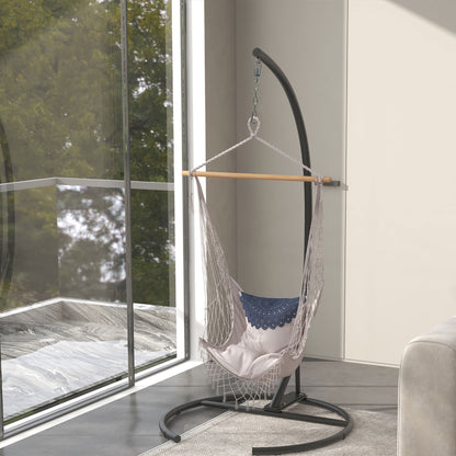Hammock Chair Stand w/ Round Base, C Swing Stand Only, Black