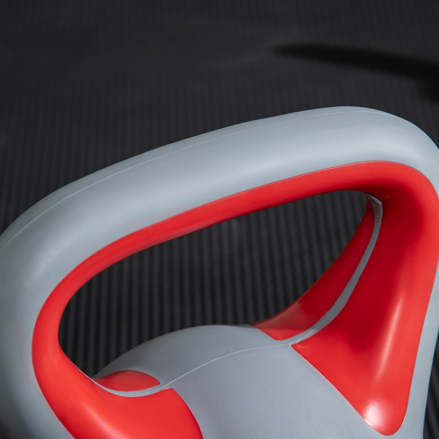 14kg Kettle Bell with Handle for Home Gym, Red and Grey