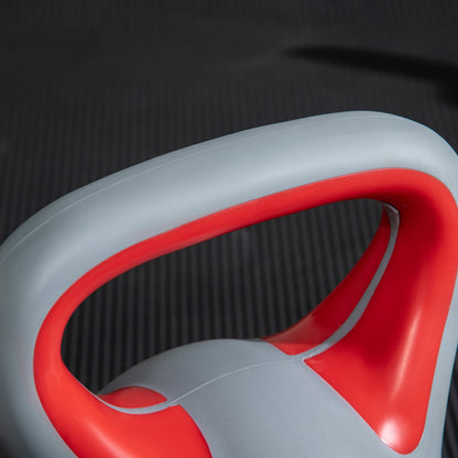 14kg Kettle Bell with Handle for Home Gym, Red and Grey