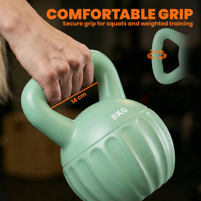 Kettlebell with Non-Slip Handle 8 kg Green