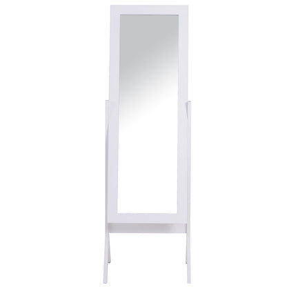 Freestanding Dressing Mirror 148x47cm Adjustable Angle White Frame Home