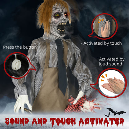 Life Size Outdoor Halloween Decoration Animatronic Chainsaw