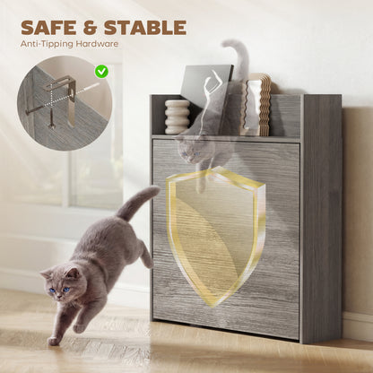 Folding Dining Table, Kitchen Table with Shelves Grey Wood Effect