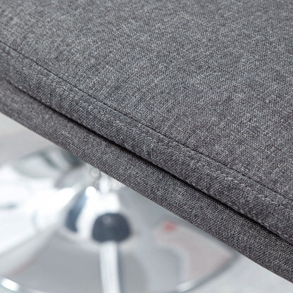 Morden Adjustable Swivel Bar Stools Set of 2, with Backrest, Grey
