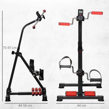 Pedal Rehabilitation Exercise Bike for Seniors and Elderly Black&Red