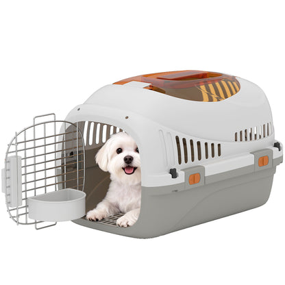 Plastic Pet Carrier, Top Load Hard Shell Cat Carrier, Max 4 KG