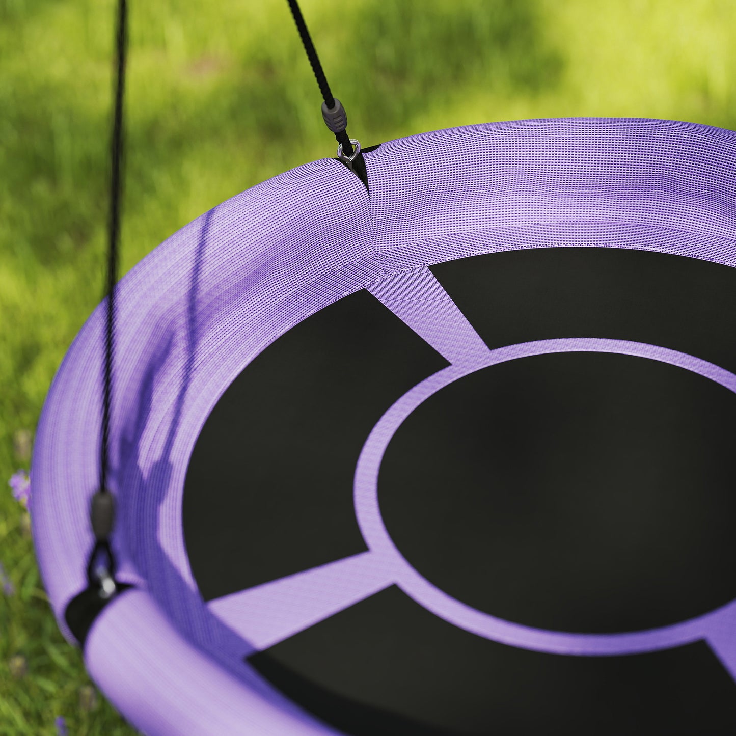 Nest Swing Seat, 100 cm Saucer Tree Swing Set for Kids, Purple