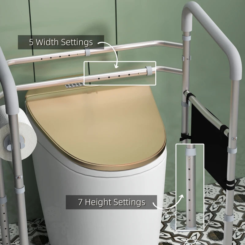Free Standing Toilet Rail Frame, Height and Width Adjustable