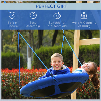 Round Swing Kids Game Spin Rope Playground Steel φ100cm Playroom