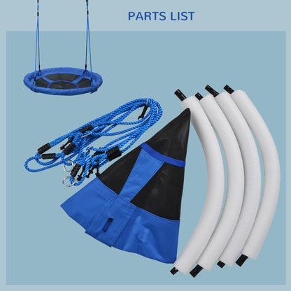 Round Swing Kids Game Spin Rope Playground Steel φ100cm Playroom