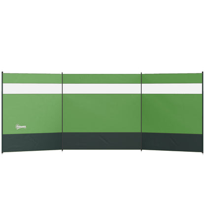 Camping Windbreaks with Clear Windows , 440 x 140cm, Army Green