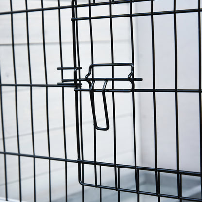 Rabbit Hutch w/ Removable Tray Openable Top for Indoors & Outdoors Grey