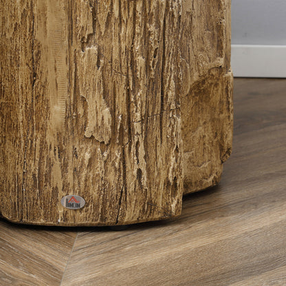 Concrete Side Table Tree Stump End Table for Indoor Outdoors Natural