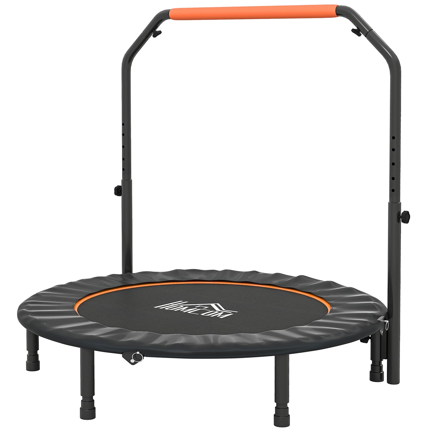 48" Foldable Mini Fitness Trampoline w/ Foam Handle, Orange